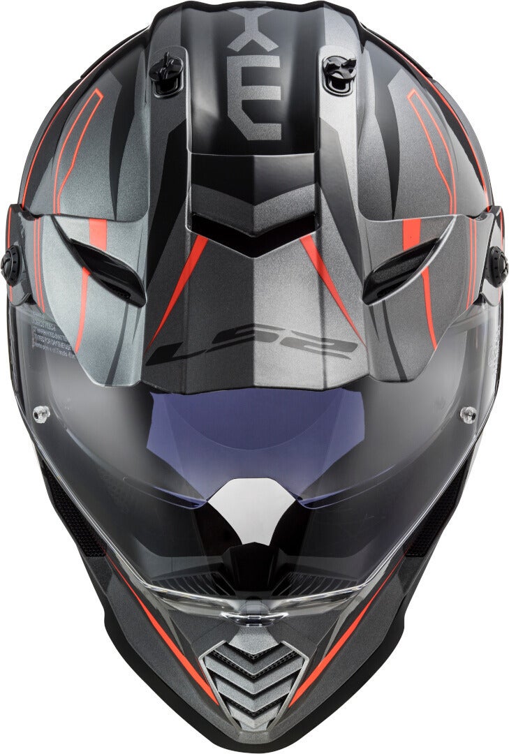 LS2 MX436 Pioneer Evo Knight Casque Motocross Gris/Orange M (57/58) Figure 2