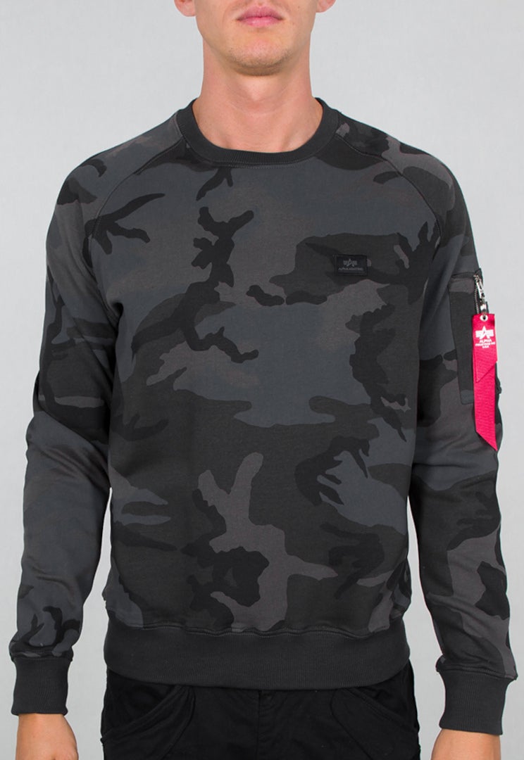 Alpha Industries X-Fit Camo Sweatshirt noir/camouflage M Figure 1