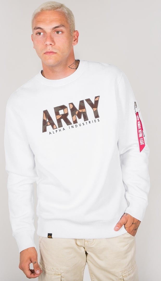 Alpha Industries Army Camo Sweatshirt wit/camouflage M Figuur 1
