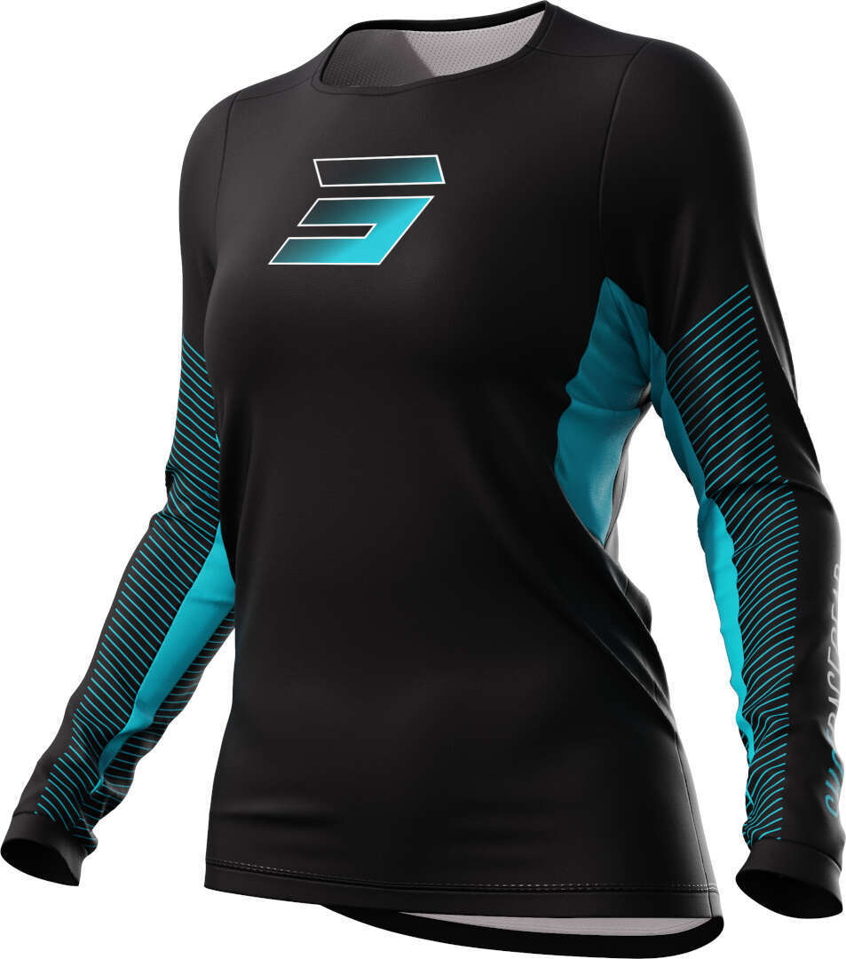 Shot Contact Venus Kvinde Motocross Jersey Sort/turkis 3XL Figur 1
