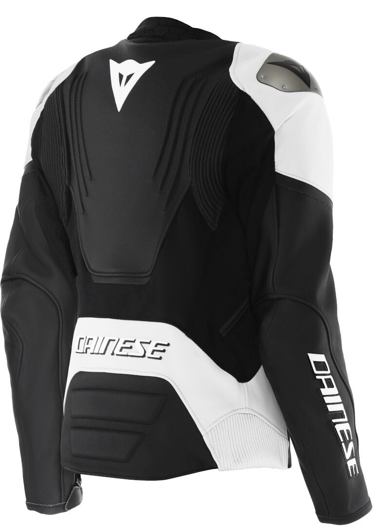 Dainese Racing 5 Ladies Motorcycle Leather Jacket black/white 42 Figure 2
