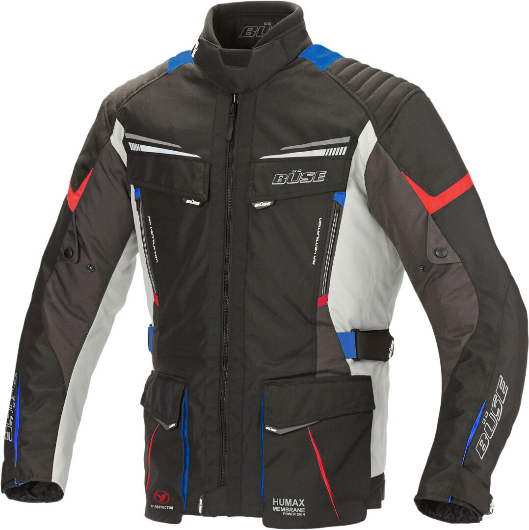 Büse Lago Pro Motorcycle Textile Jacket black/blue/red L Figure 1