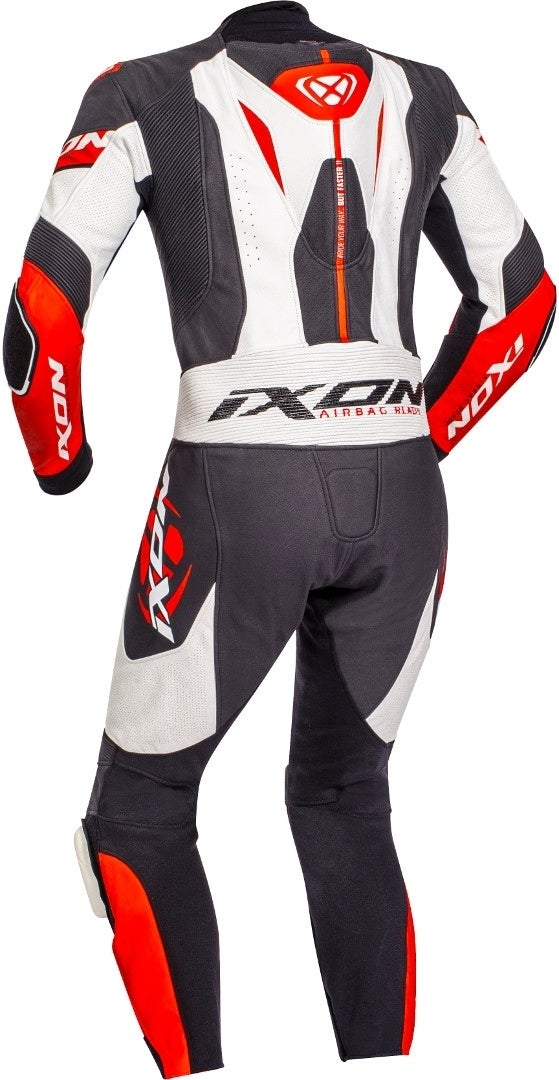 Ixon Jackal One Piece Motorcycle Leather Suit black/white/red 2XL Figure 2