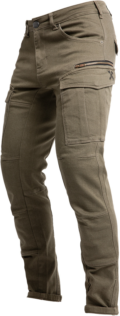 John Doe Defender Mono Pantaloni textile pentru motociclete pentru doamne măsline 25 L30 Figura 1
