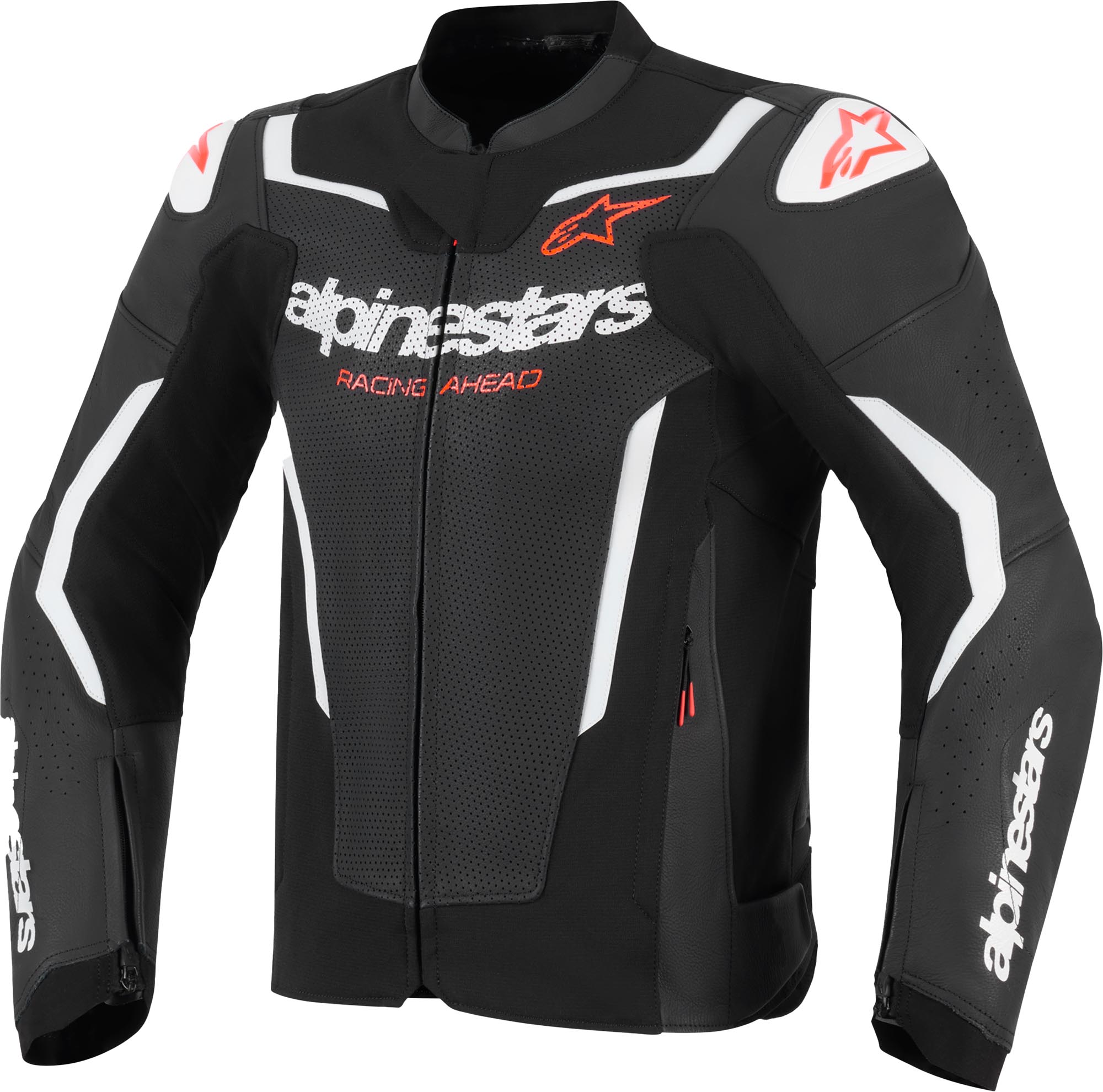 Alpinestars GP Force V2 Air Motorrad Lederjacke schwarz/weiß 58 Abbildung 1