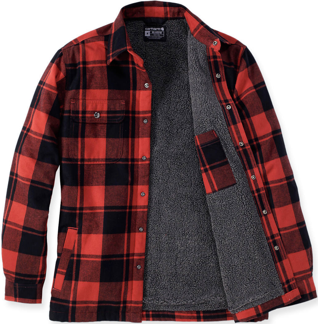 Carhartt Heavyweight Flannel Sherpa Camicia rosso M Figura 2