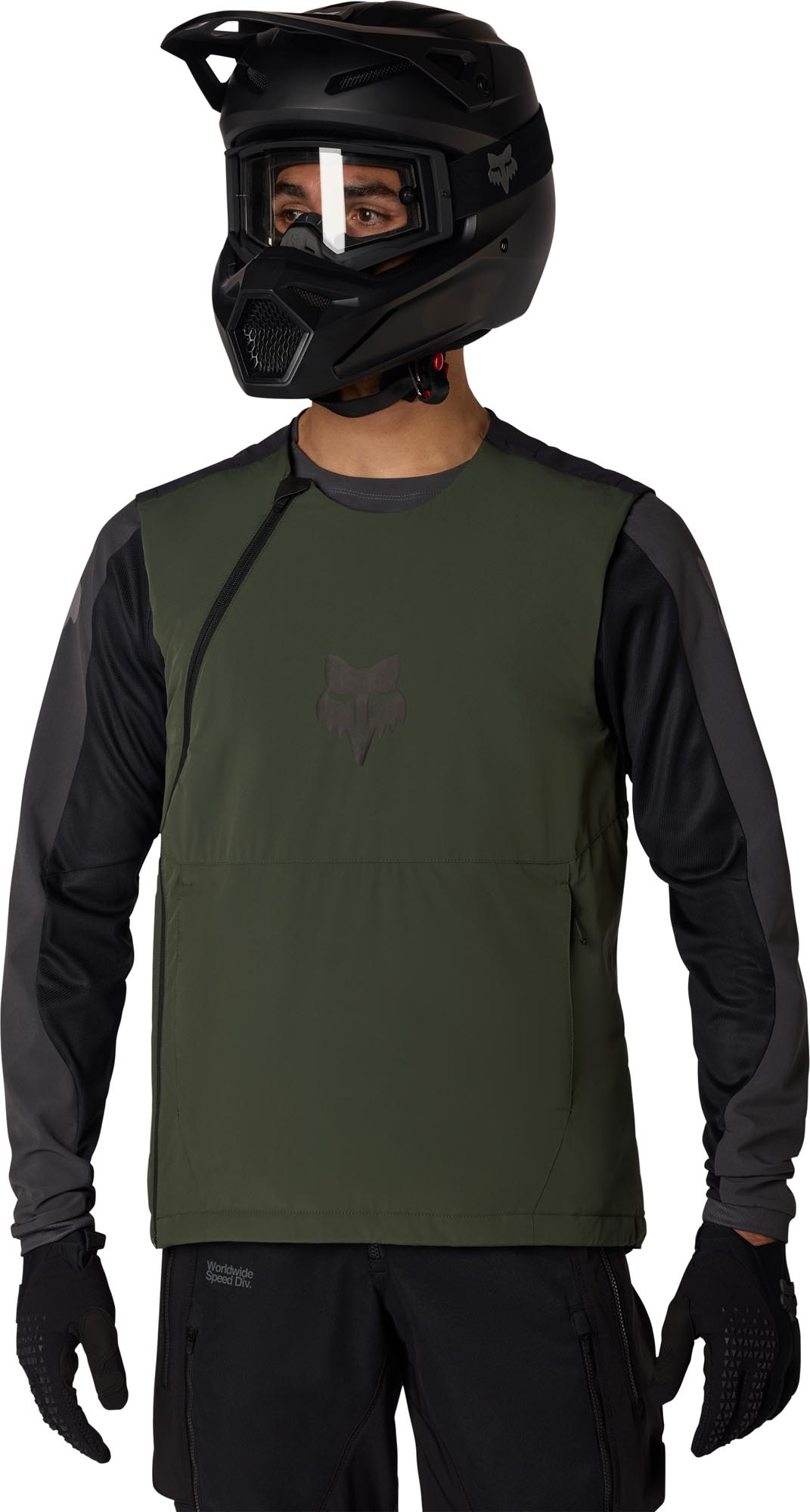 FOX Ranger Wind Off-Road wasserdichte Motocross Weste oliv/schwarz M Abbildung 3