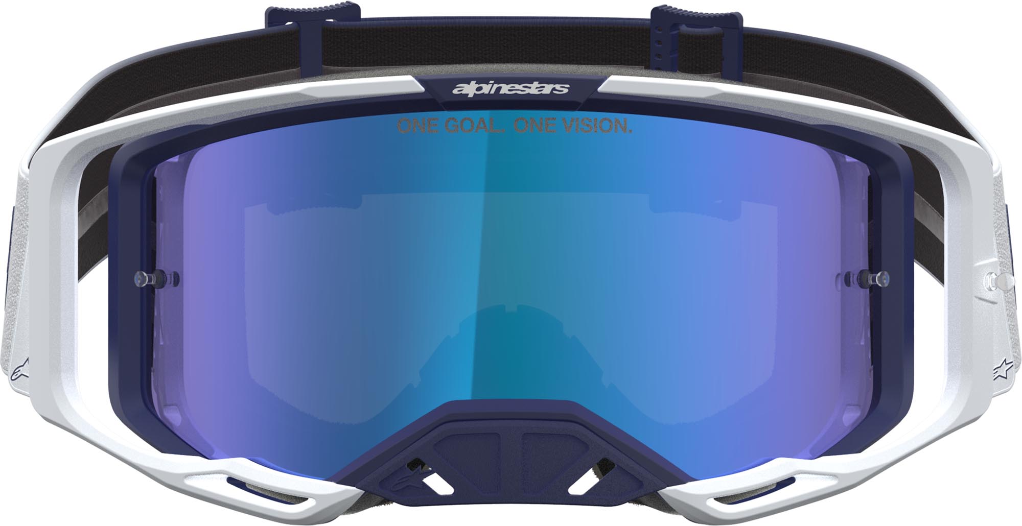 Alpinestars Vision 8 Amber Mirror Γυαλιά μοτοκρός λευκό/μπλε Γράφημα 4