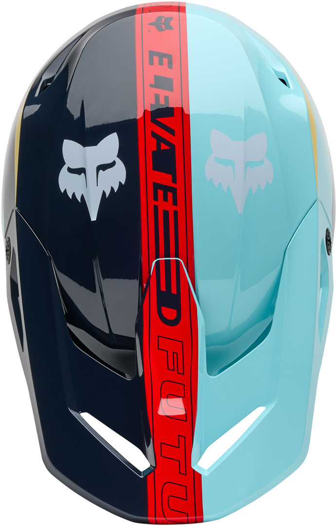FOX V1 Elevated Motocrosshjälm för ungdomar ljusblå Y/L (52/53) Figur 5