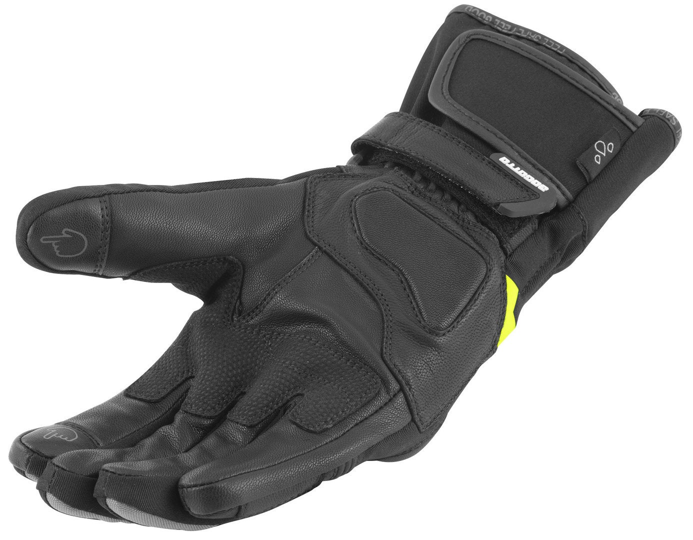 Bogotto Proto-RS vandtætte motorcykelhandsker sort/gul L Figur 2