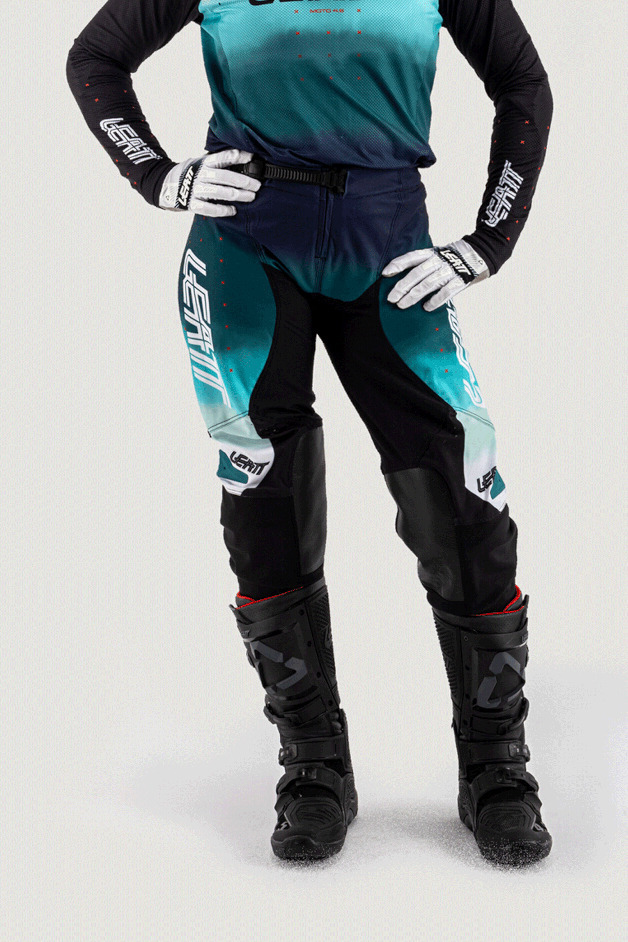 Leatt Moto 4.5 Lite Pantaloni de motocross pentru doamne Negru/Albastru/Alb S Figura 5