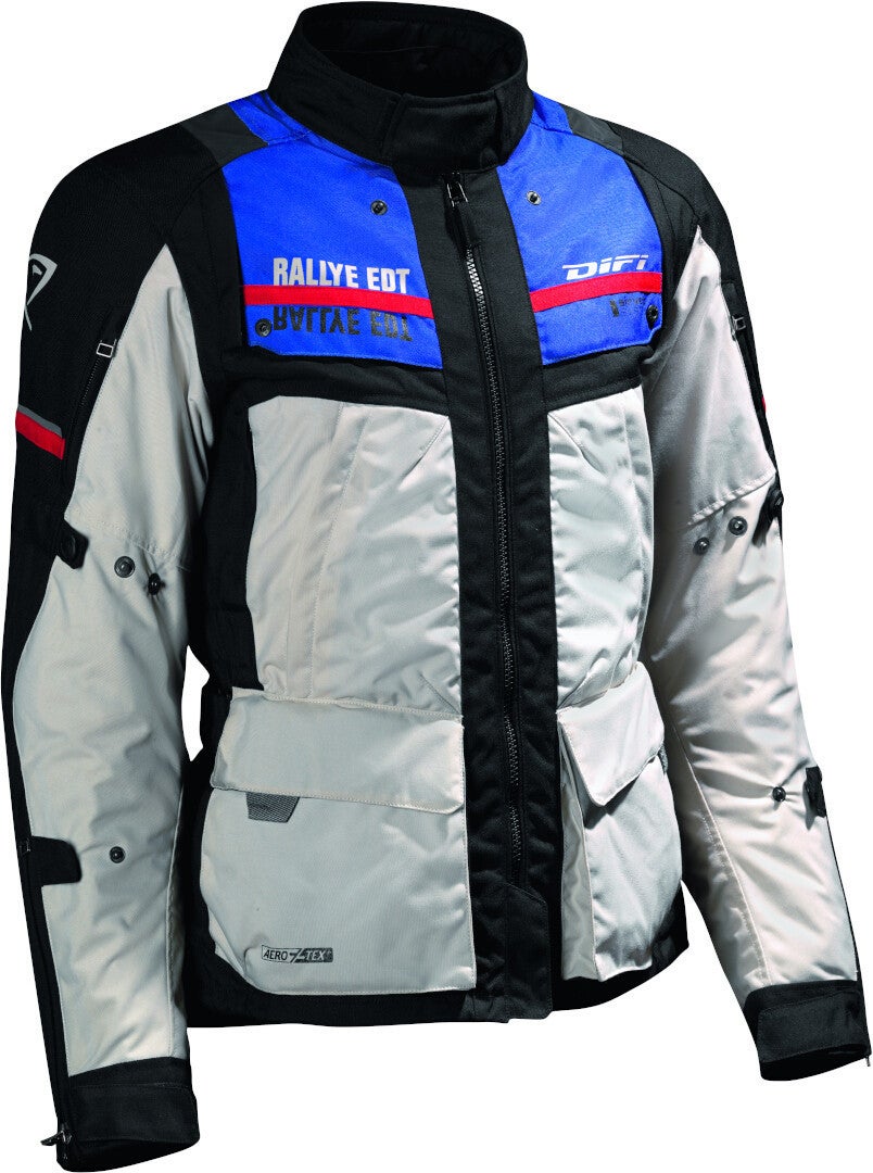 DIFI Sierra Nevada 3 Aerotex waterproof Ladies Motorcycle Textile Jacket black/blue/red 38 Figure 1