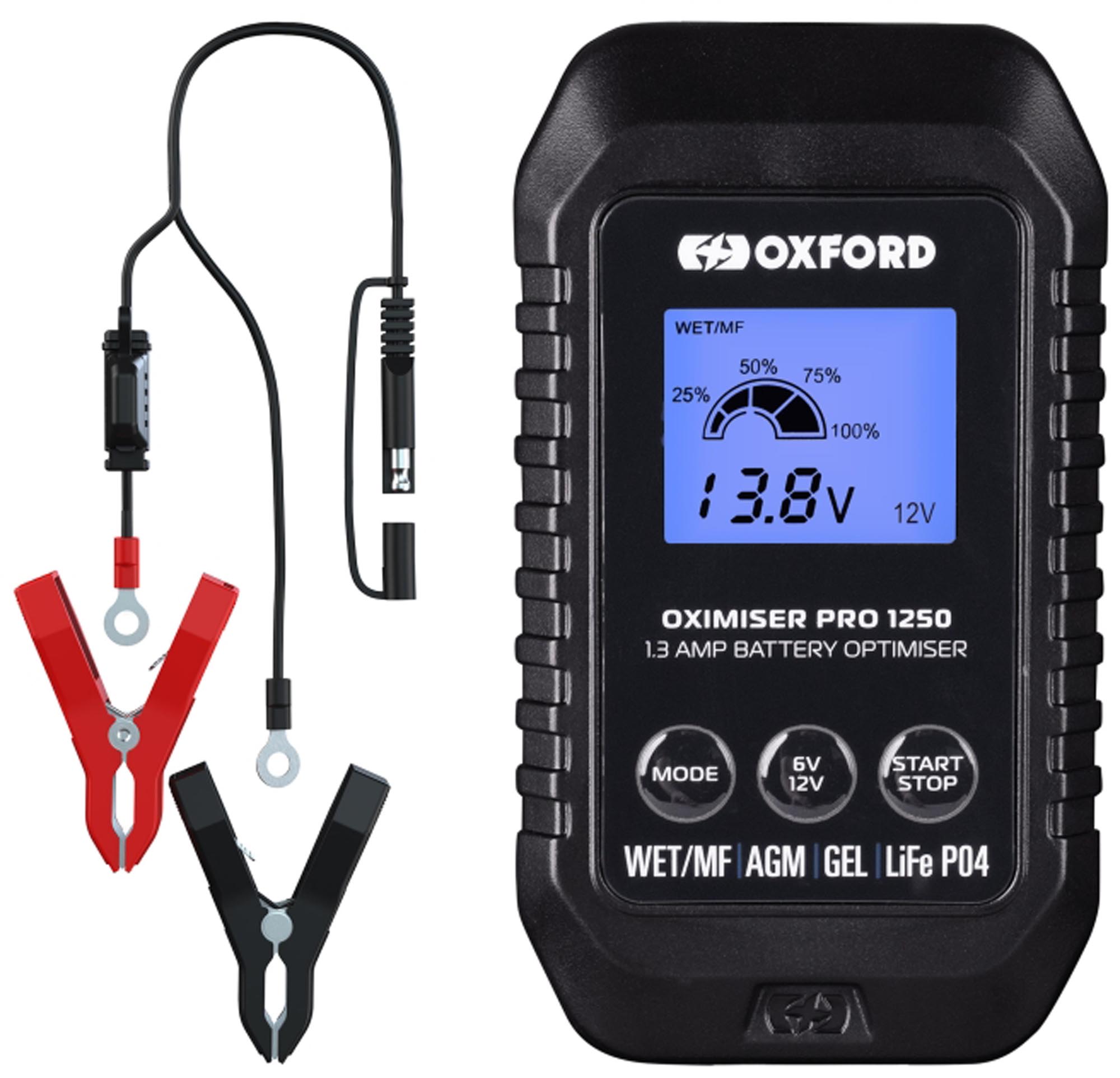 Oxford Oximiser Pro 1250 Batterilader EU-plugg Figur 1