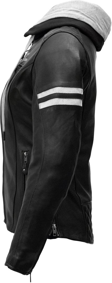 Rusty Stitches Joyce Hooded Dames Motorcycle Leather Jacket 42 Figuur 4