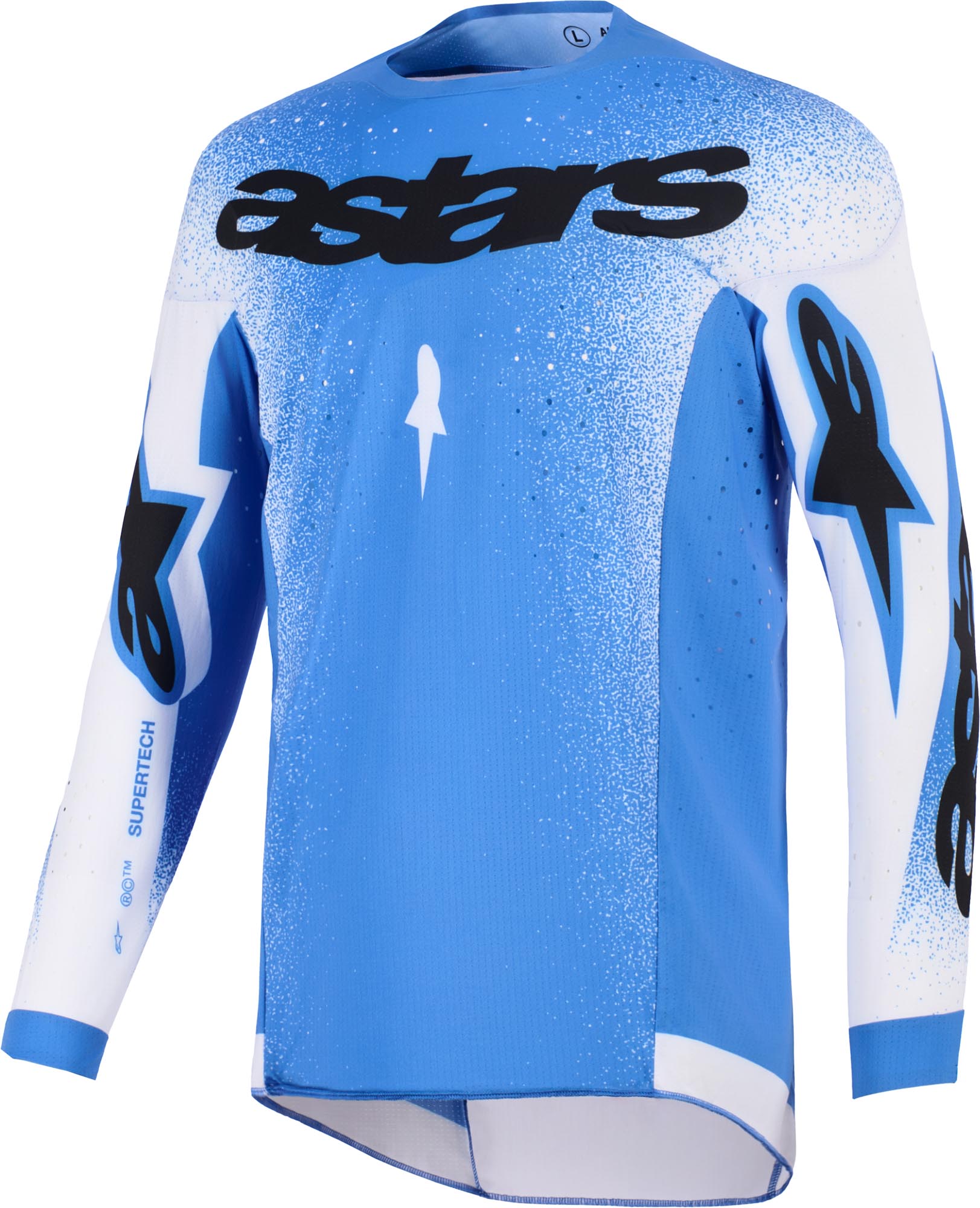 Alpinestars Supertech Scenz Motokrosový dres modrobílá M Obrázek 1