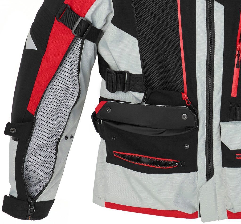 Spidi H2Out Allroad Motorcycle Textile Jacket black/grey/red 4XL Figure 15