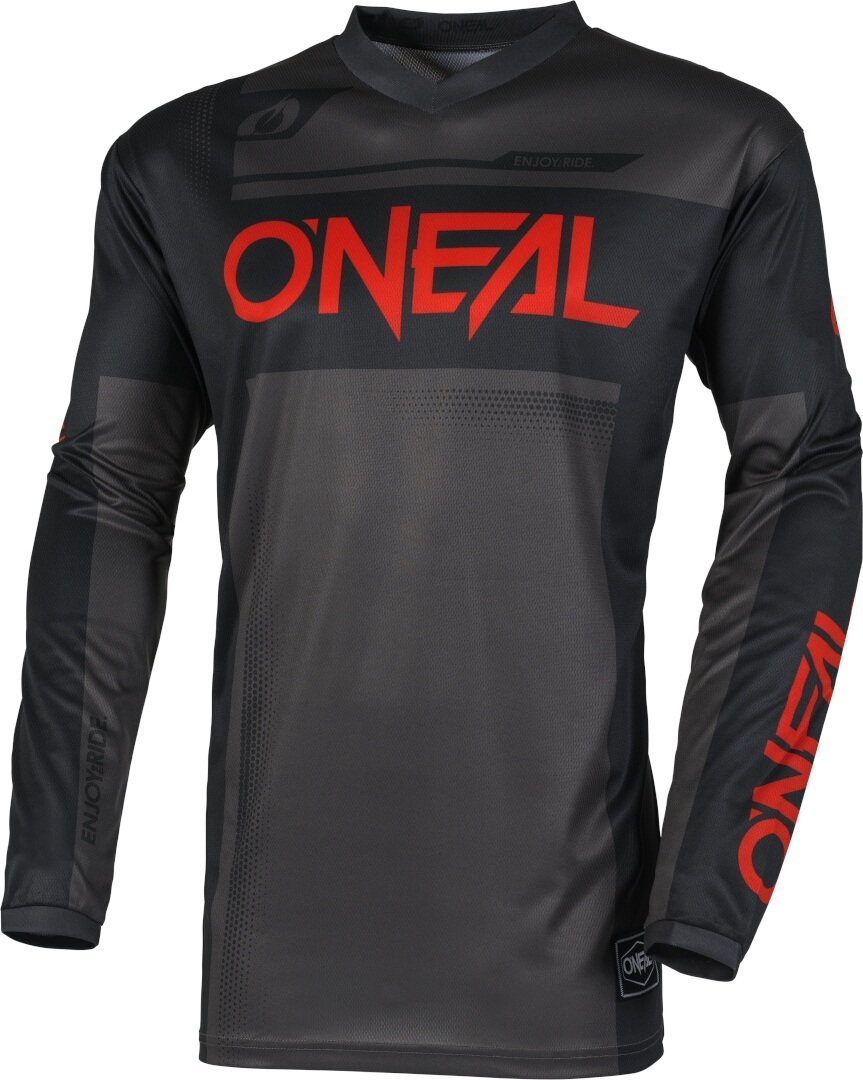 Oneal Element Racewear Motocross trøje sort/grå/rød 4XL Figur 1