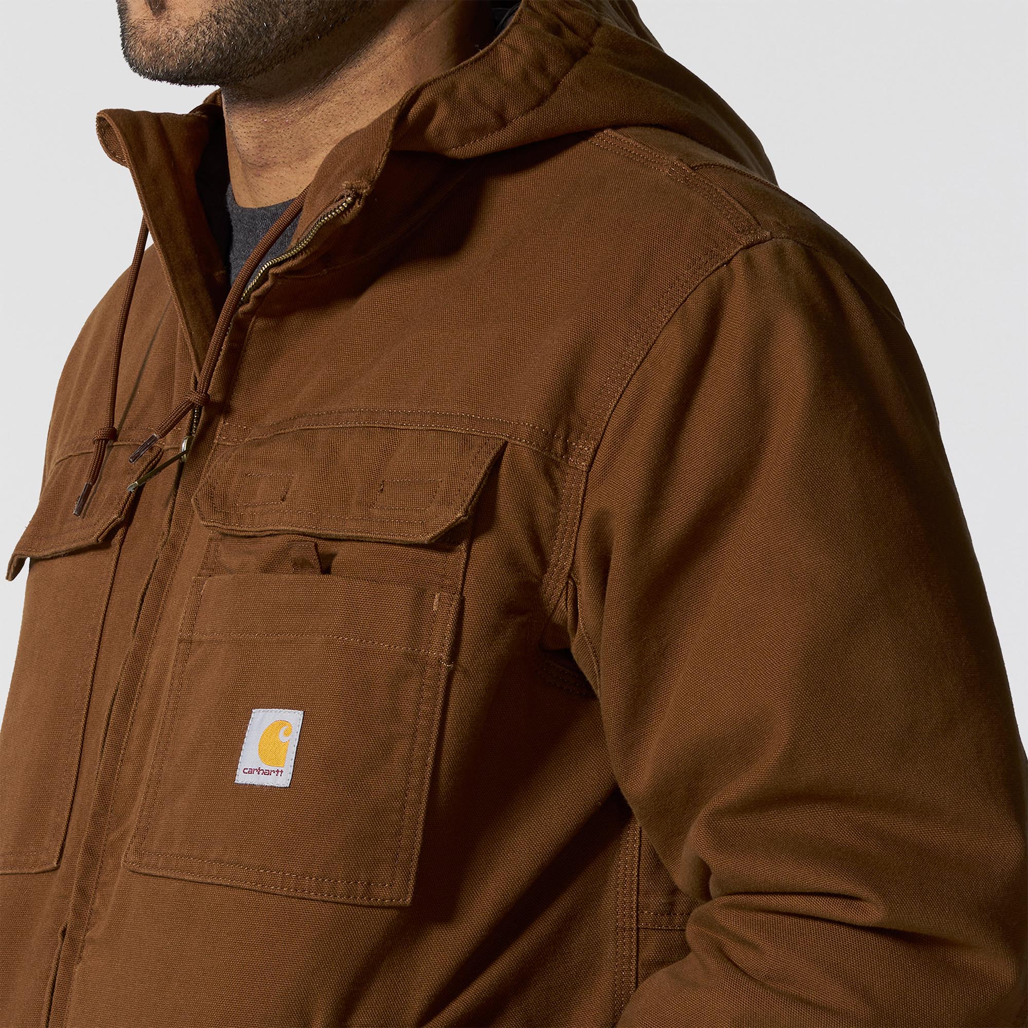 Carhartt Washed Duck Bartlett Active Jakke brun XL Figur 4