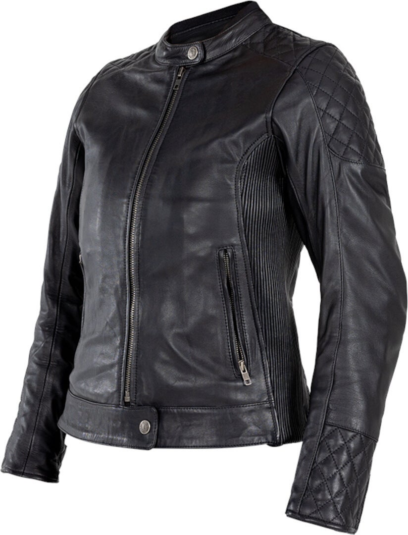 Side view of John Doe Adina Ladies Motorcycle Leather Jacket