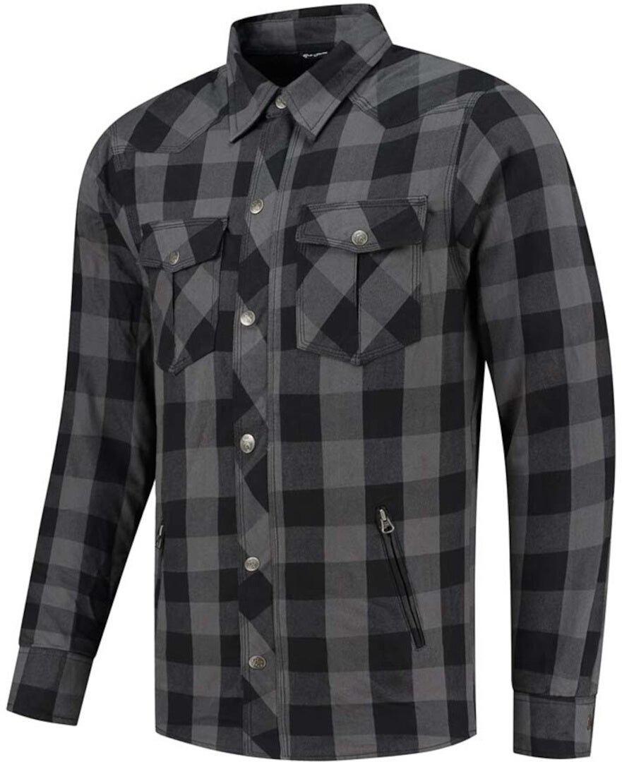 Rusty Stitches Neil V2 Motorcycle Shirt grey/black 3XL Figure 1