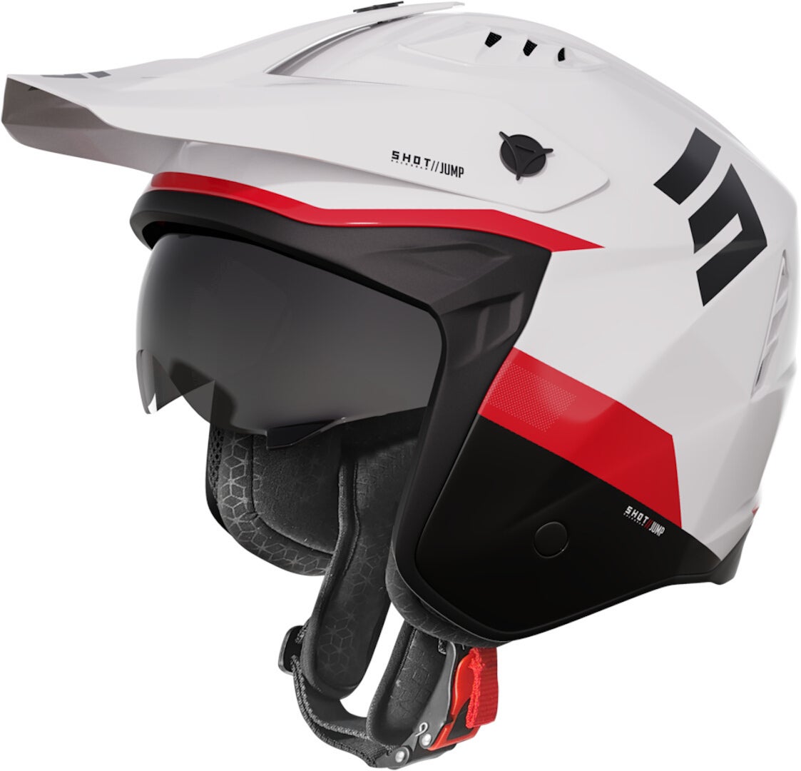 Shot Jump Tricks Jet helm wit/rood Verlies (59/60) Figuur 1