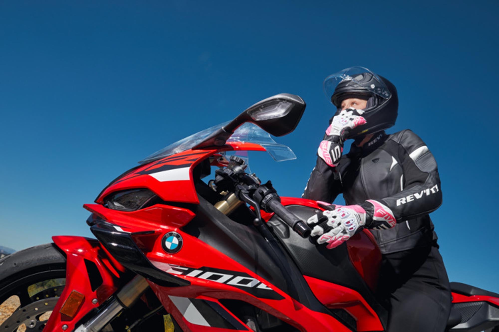 Five RFX1 Evo Damer motorcykelhandskar vit/rosa M Figur 5
