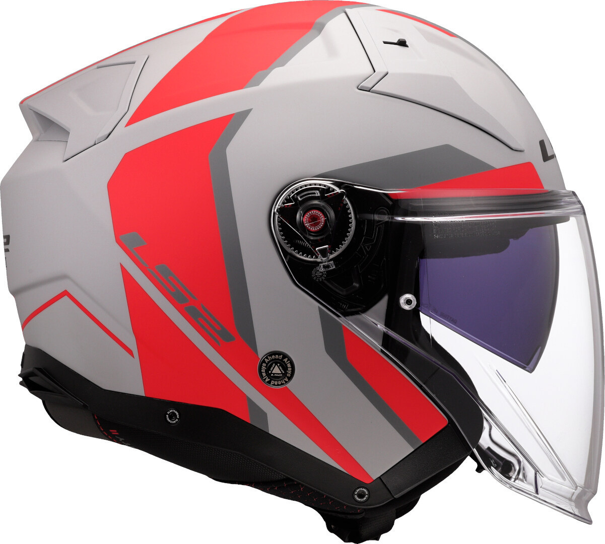 LS2 OF603 Infinity II Focus Jet Helmet grey matt/red M (57/58) Figure 6
