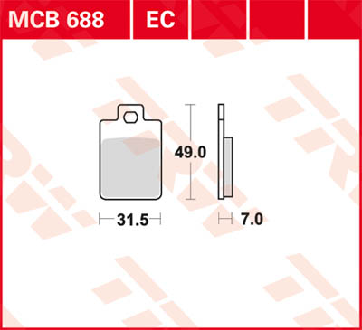 TRW Lucas Bremsbelag MCB688 Figur 1