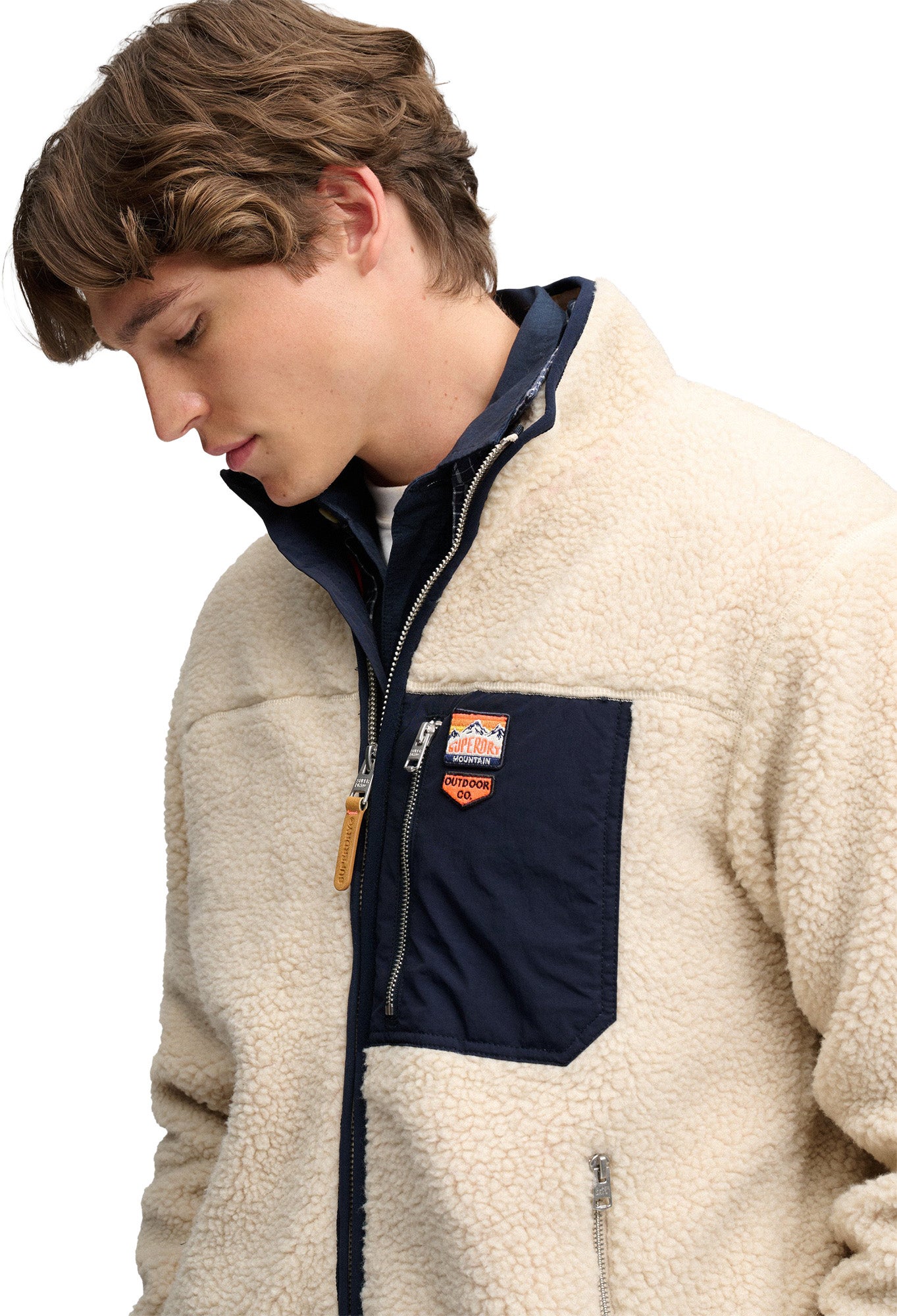 Superdry & Co Vintage Retro Fleecestakki Beige M Kuva 5