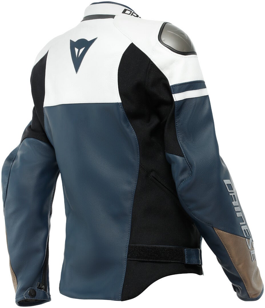 Dainese Rapida Damen Motorrad Lederjacke weiß/schwarz/blau 44 Abbildung 2