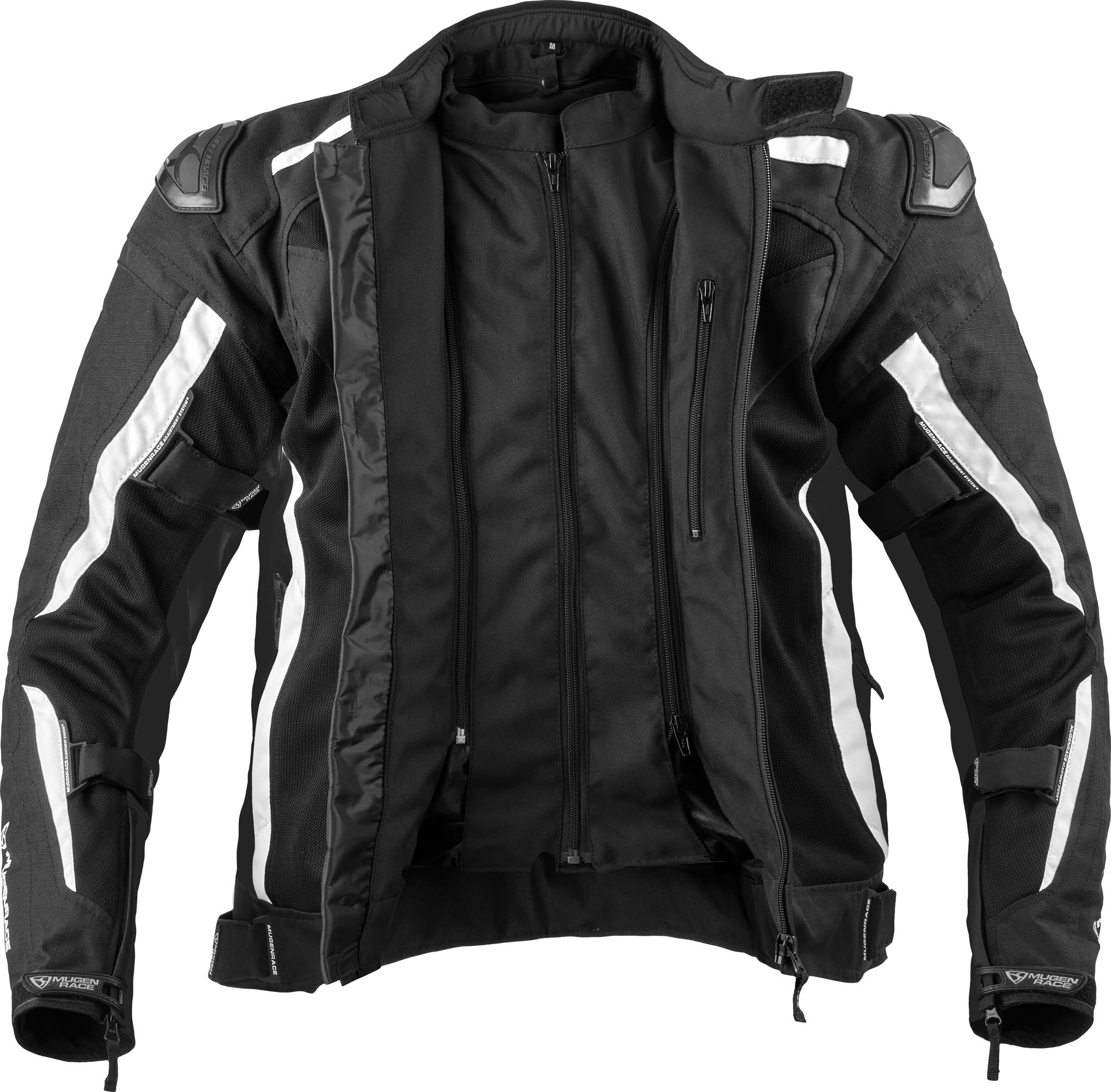 MUGENRACE Diavolo-1 waterproof Motorcycle Textile Jacket black/white M Figure 4