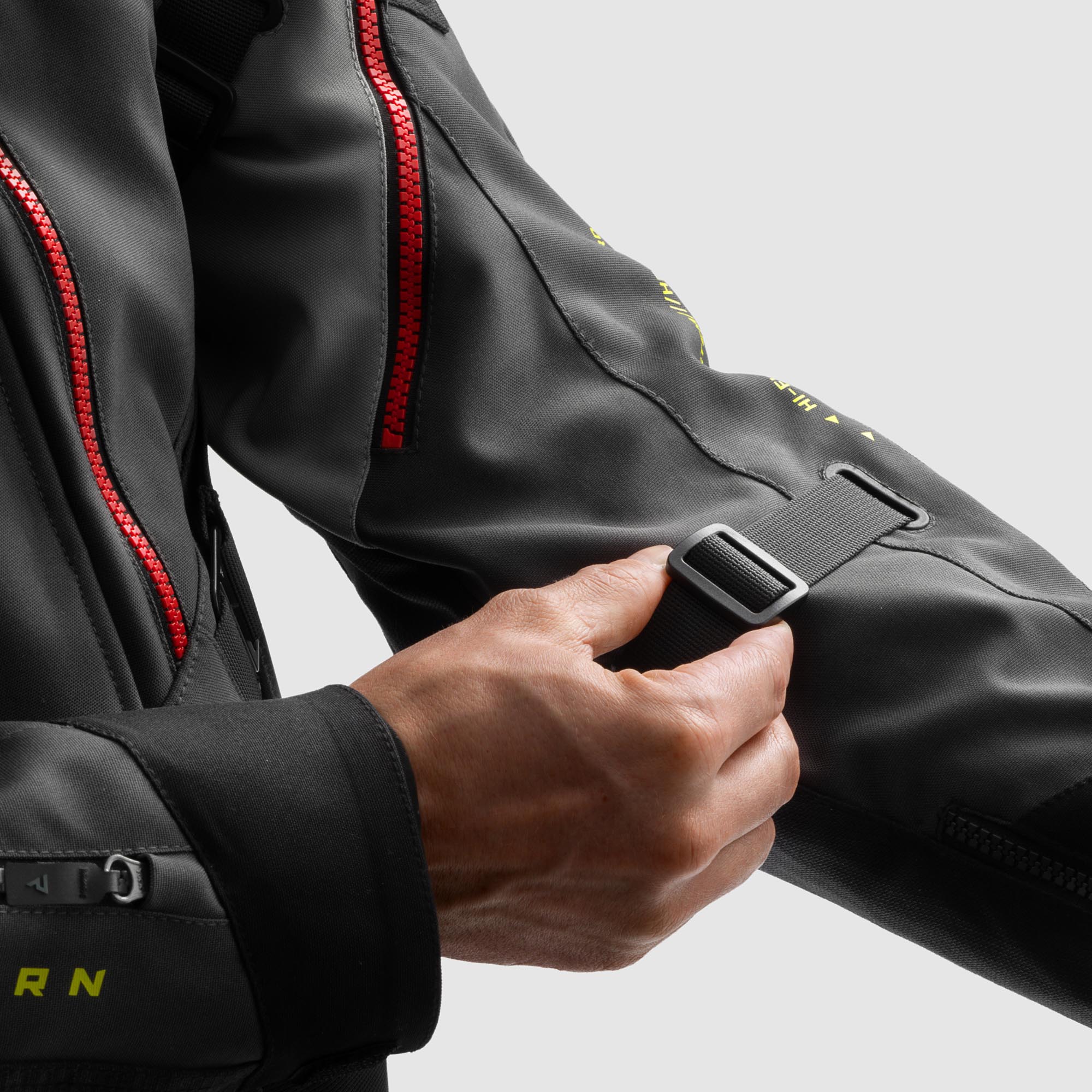 Side view of Rebelhorn Hardy 3.0 waterproof Motorcycle Textile Jacket