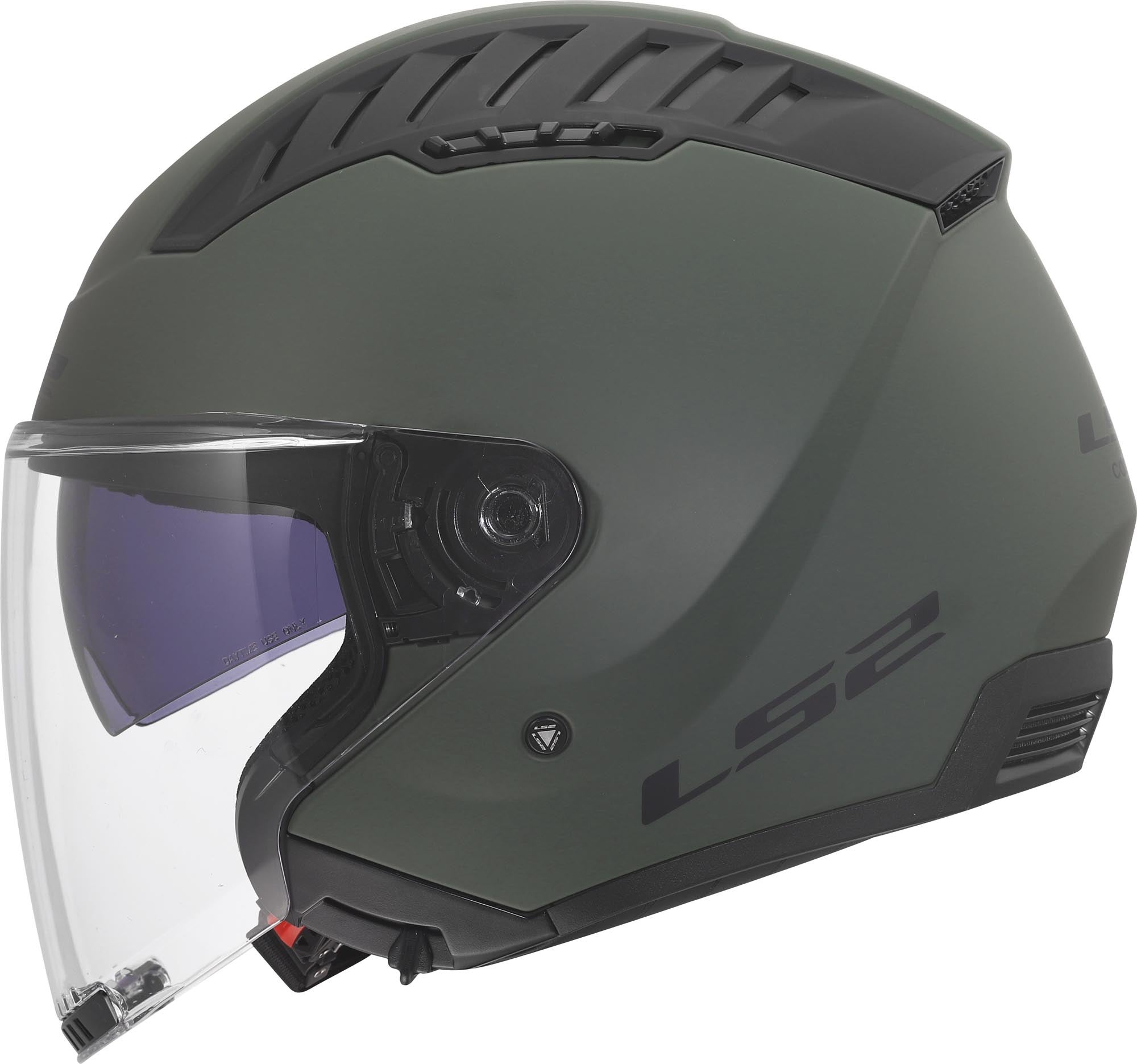 Side view of LS2 OF600 Copter II Jet Helmet