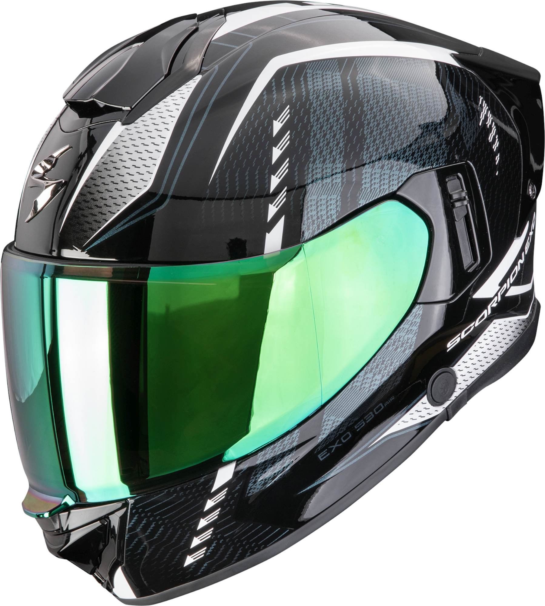 Scorpion Exo-530 Air Theras Celoobličejová přilba Černá/bílá/zelená M (57/58) Obrázek 1
