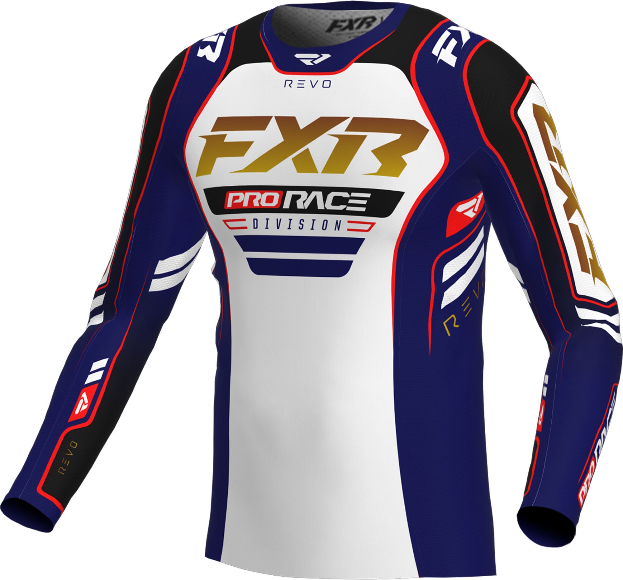 FXR Revo Alpha Motocross Jersey blau/weiß/schwarz/rot 2XL Abbildung 1