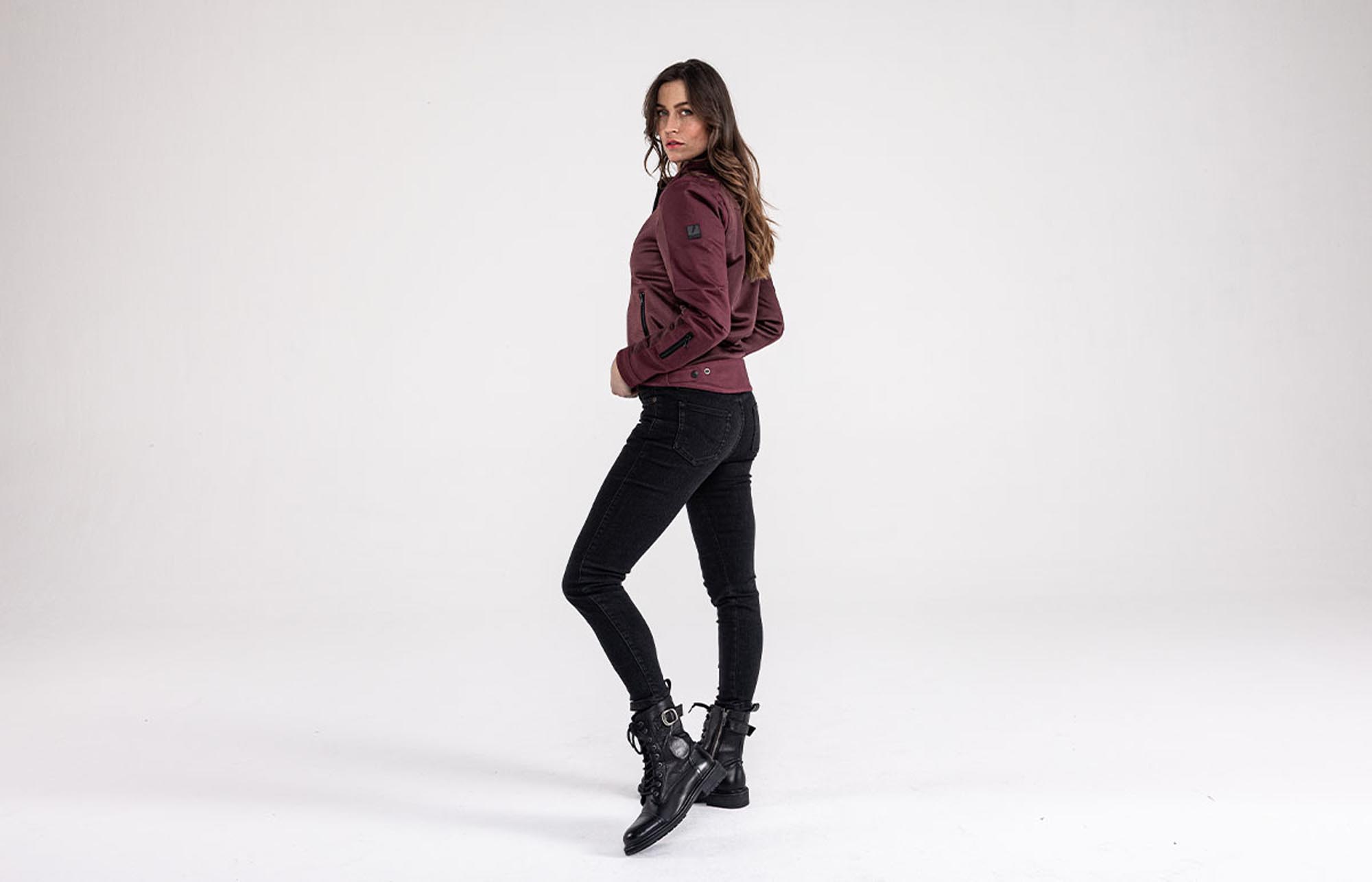 John Doe Aero Mesh perforierte Damen Motorrad Textiljacke rot M Abbildung 12