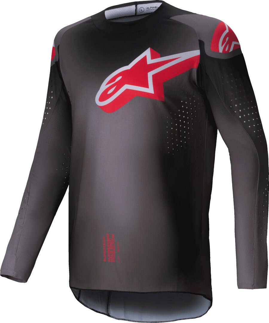 Alpinestars Supertech Lipan Motocross trøje grå/rød M Figur 1