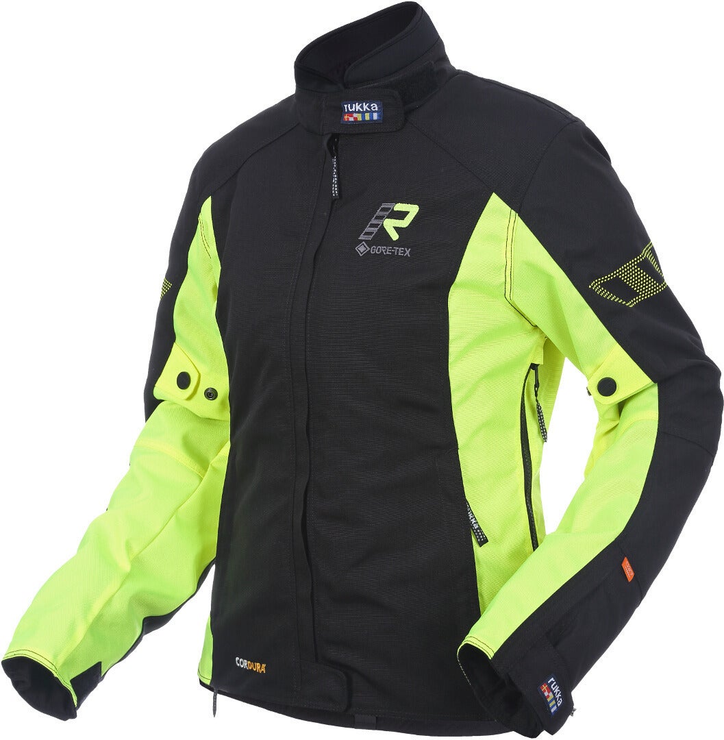 Rukka Start-R Damer Motorcykel tekstiljakke sort/gul 36 Figur 1