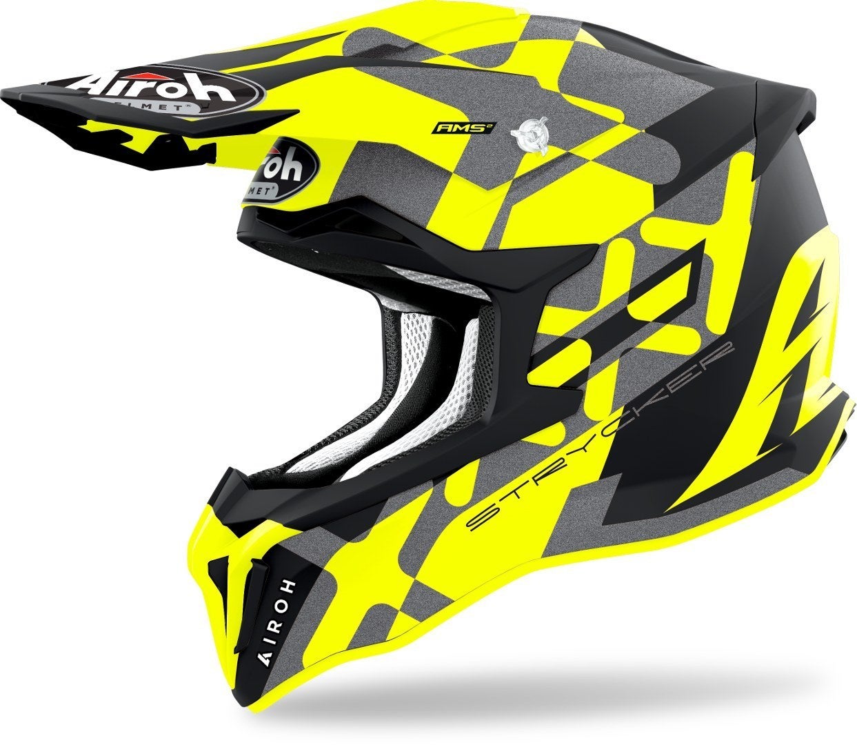 Airoh Strycker XXX Carbon Motocross Helmet yellow matt M (57/58) Figure 1