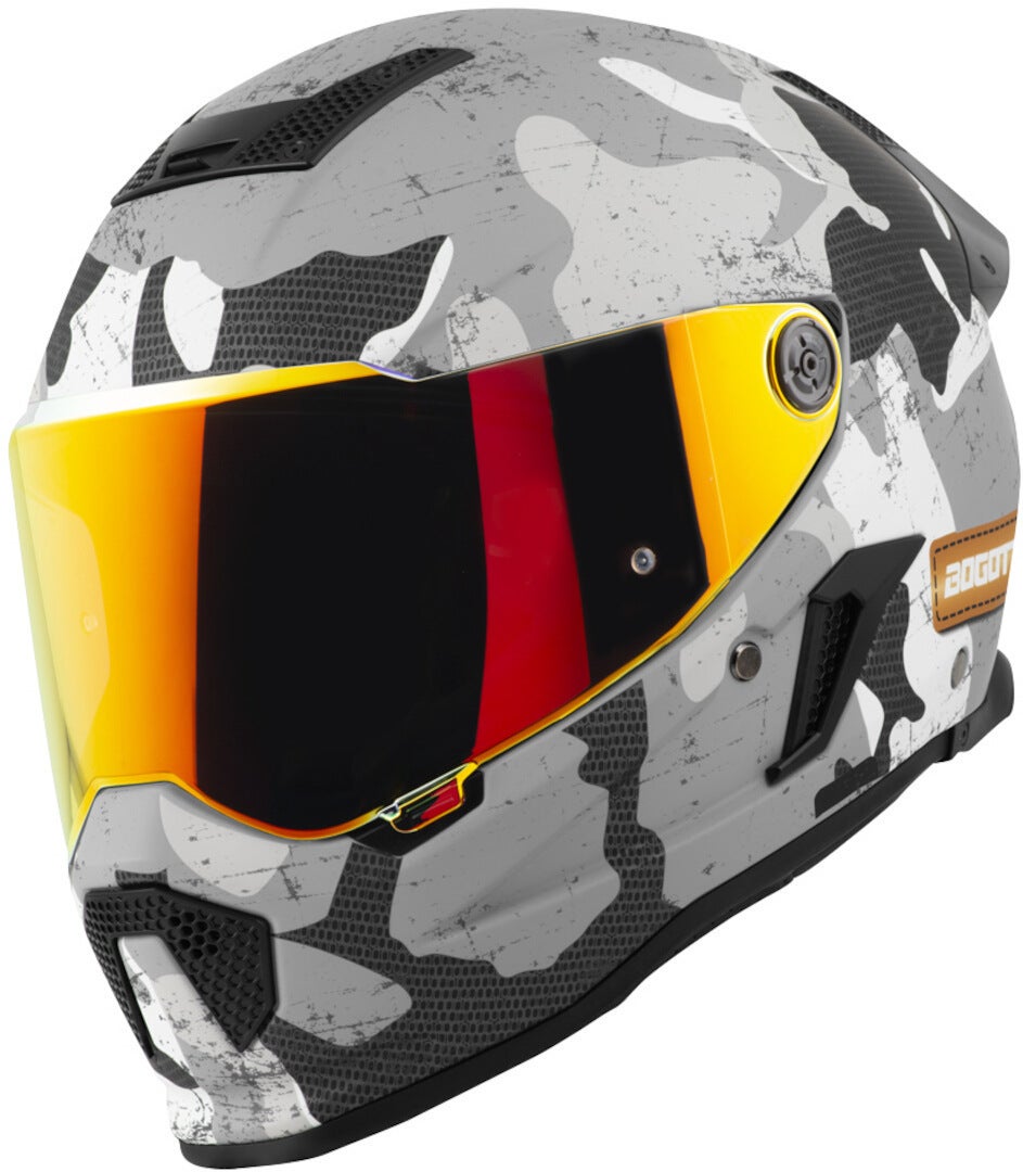 Bogotto Rapto Camo Hjelm hvid mat/grå M Figur 16