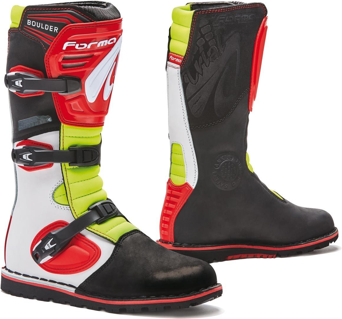Forma Boulder Trial Stivali bianco/rosso/giallo 44 Figura 1