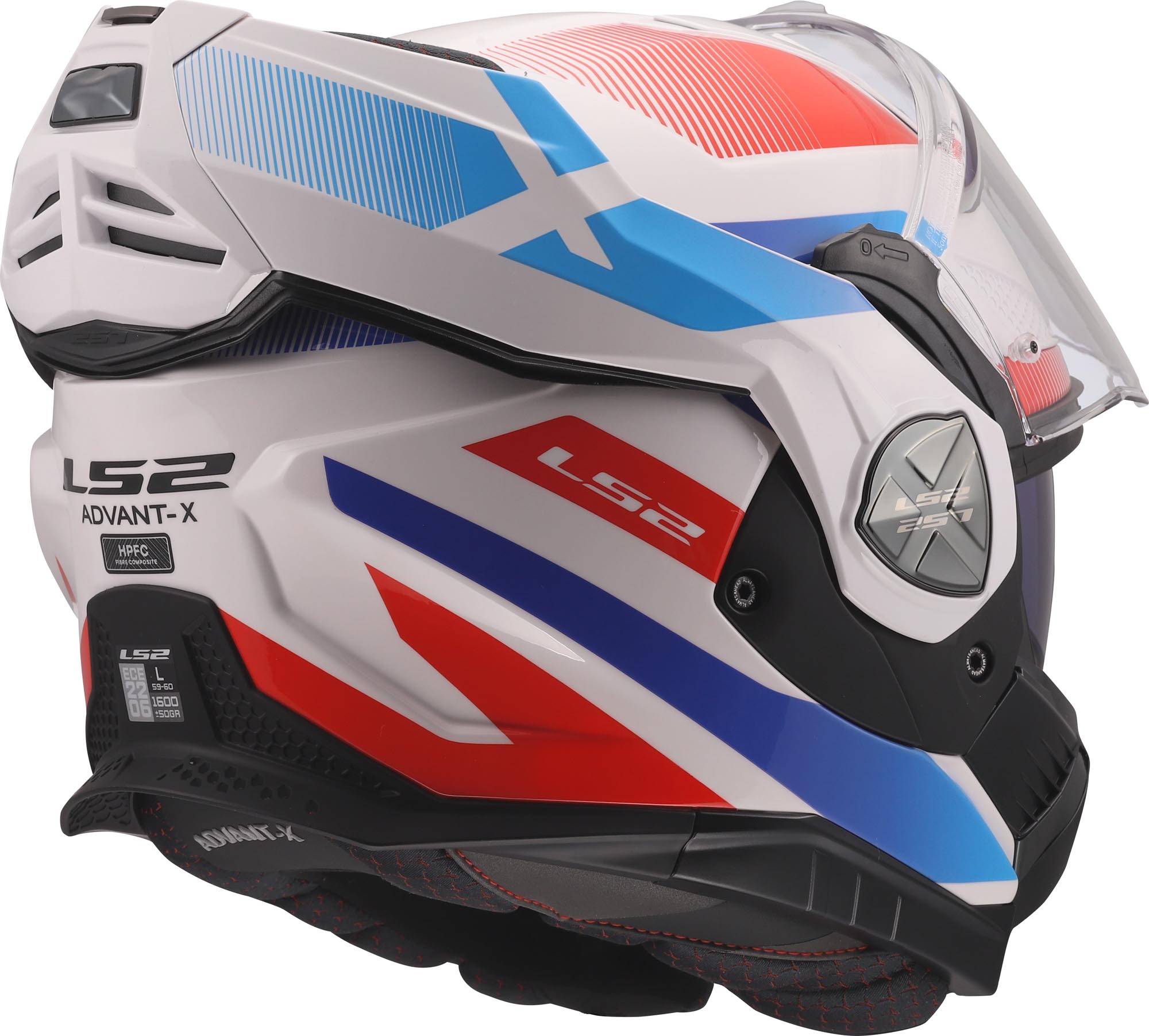 LS2 FF901 Advant X Nova Helm wit/blauw/rood M (57/58) Figuur 12