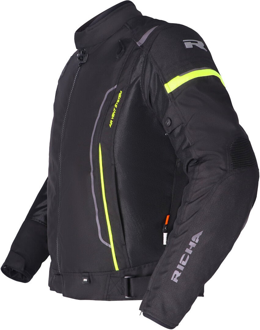 Richa Airstream 3 waterproof Motorcycle Textile Jacket black/yellow 5XL Figure 2