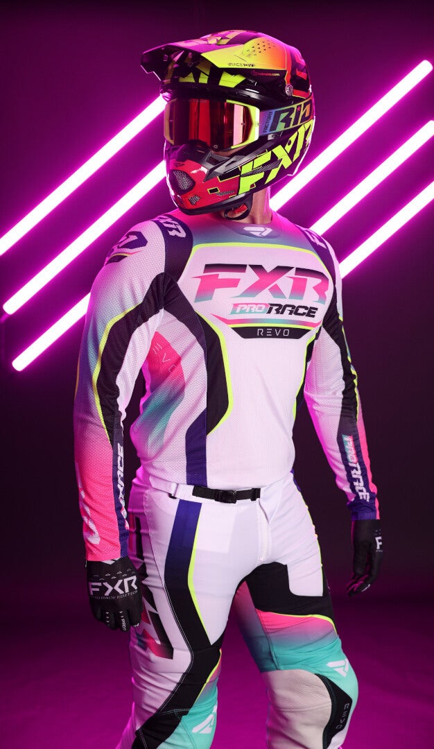 FXR Revo 2025 Motocross trøje sort/blå/pink XL Figur 4