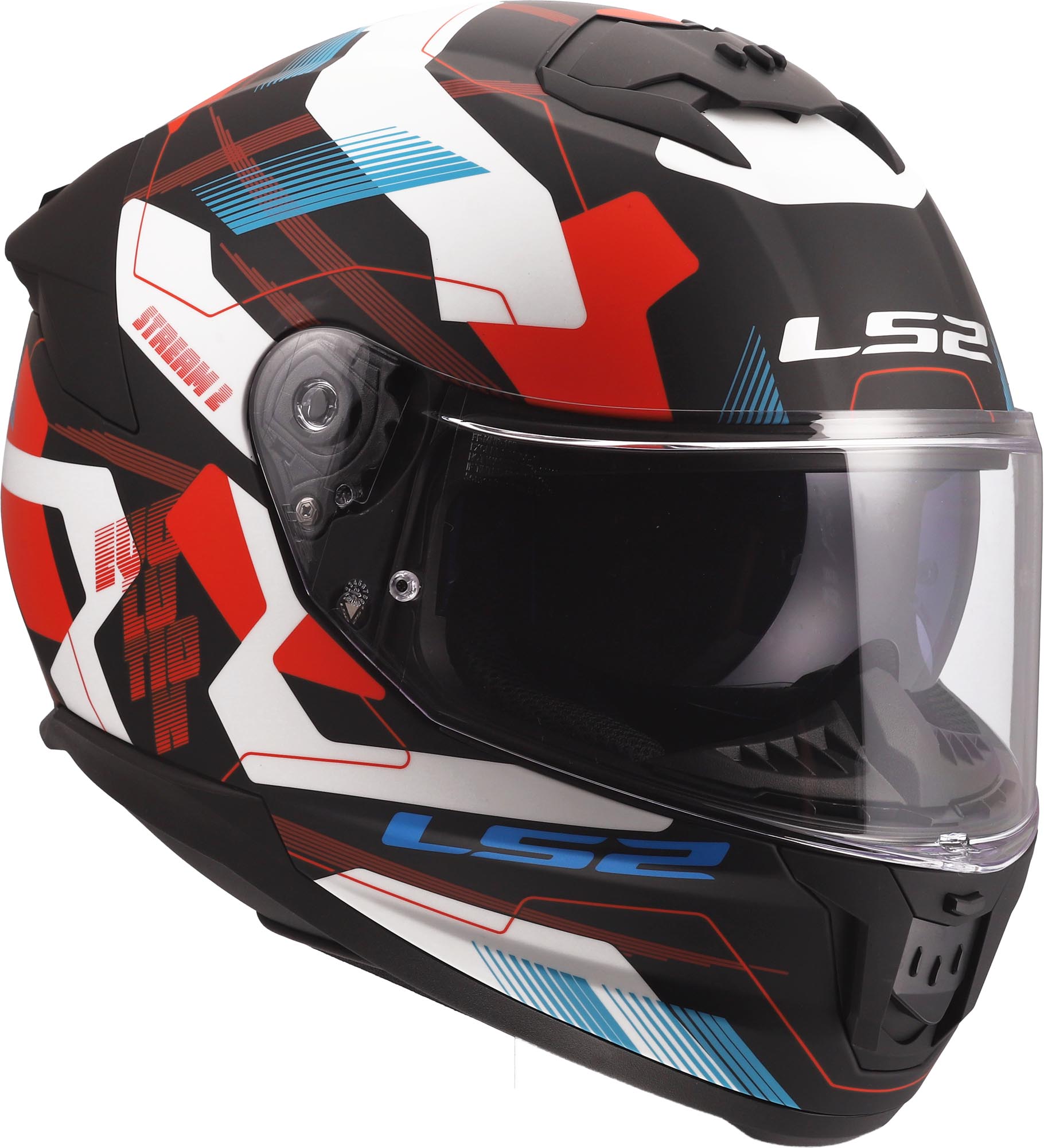 LS2 FF808 Stream II Mika Helm wit/blauw/rood S (55/56) Figuur 7