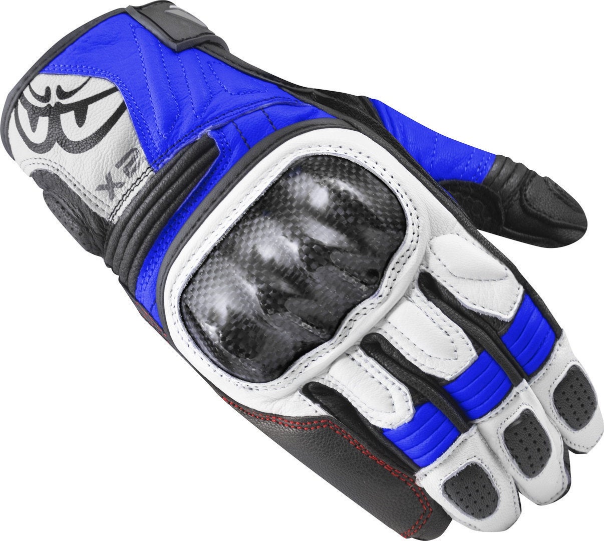 Berik LDX Damen Motorrad Handschuhe schwarz/weiß/blau M Abbildung 1