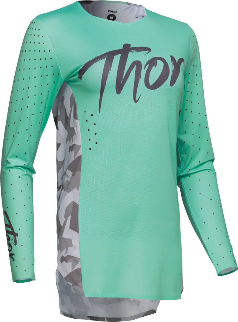 Thor Sportmode Shadow Tricou feminin de motocross verde/gri S Figura 2