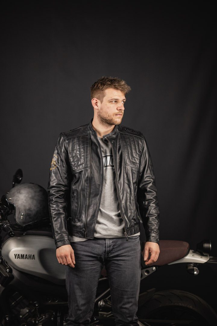 Black-Cafe London Sari Motorrad Lederjacke schwarz 48 Abbildung 5