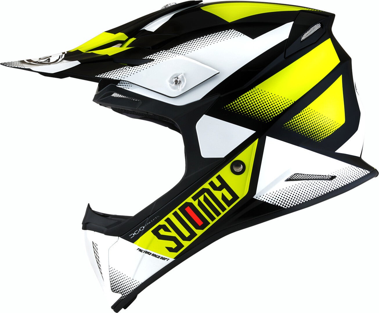 Suomy X-Wing Grip Capacete de motocross preto/branco/amarelo S Figura 1