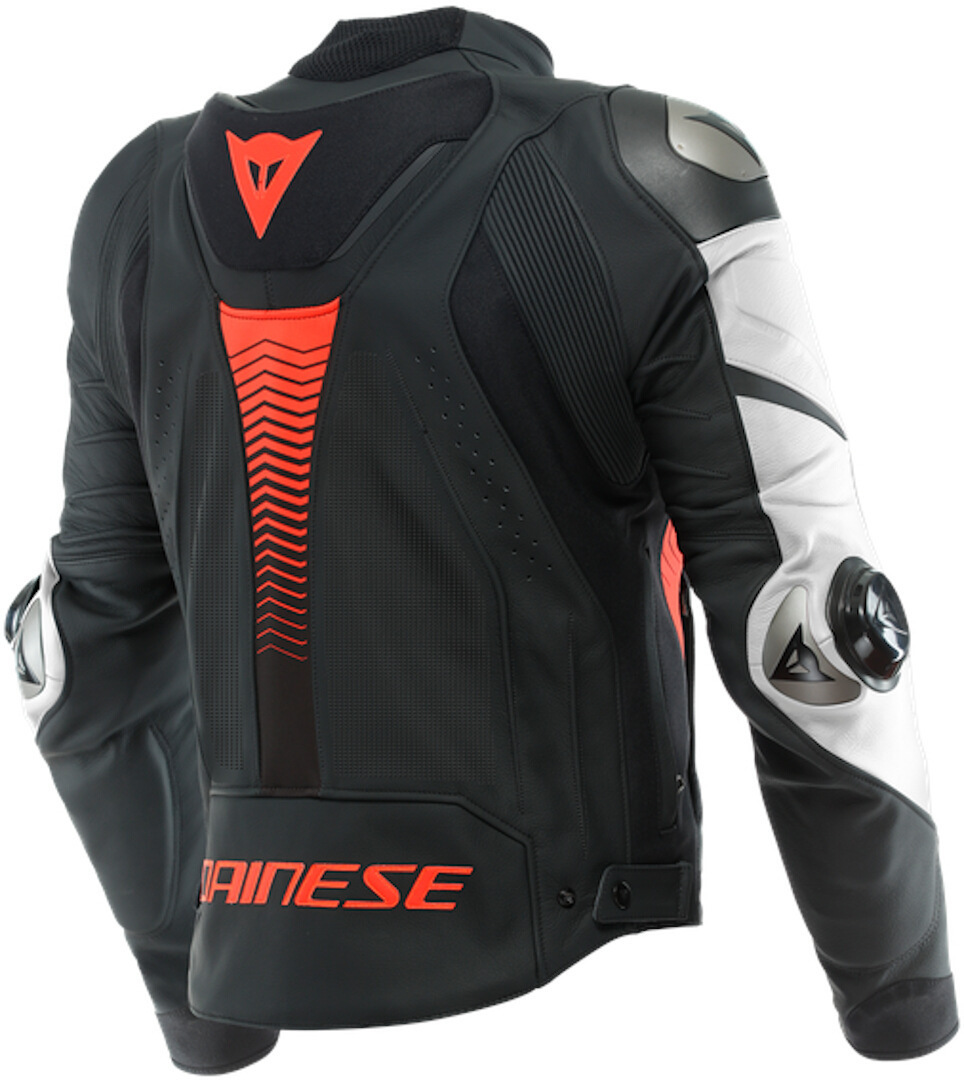 Dainese Super Speed 4 perforated Motorcycle Leather Jacket black/white/red 58 Figure 2